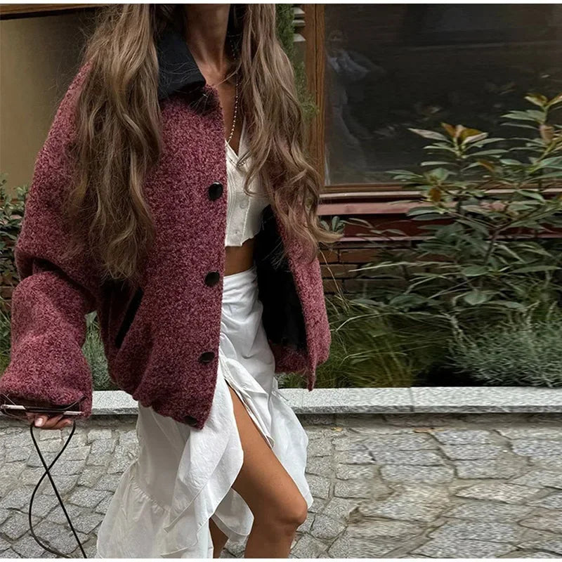 Sweet Panelled Women Coat Casual Turndown Collar Long Sleeve Single Breasted Female Coats 2025 Spring New Fashion Lady Jackets