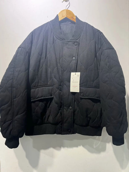 European and American Style Cotton Jacket Loose Pilot Bomber Jacket Baseball Jacket Casual Slimming Versatile Style Coats