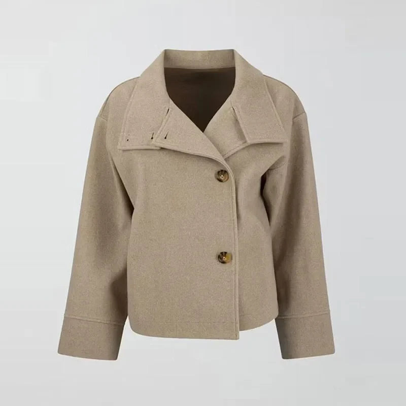 Stylish Versatile Jacket Stand-collar Women's Classic Casual Mature Elegant 2025 Autumn Coat Trend Edgy High-quality Street Wear