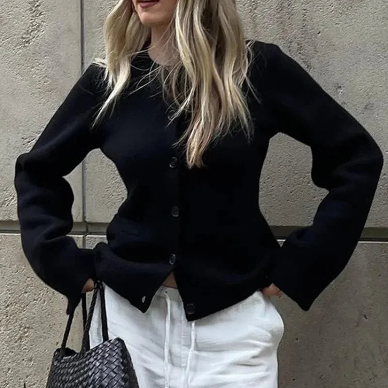 3 Colors Versatile Knits Autumn Loose Casual Basic Classic Women's Cardigan Pockets Tops Lady Fall Fashion Outerwear