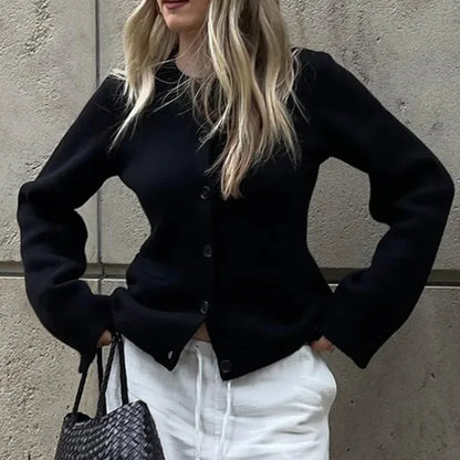 3 Colors Versatile Knits Autumn Loose Casual Basic Classic Women's Cardigan Pockets Tops Lady Fall Fashion Outerwear