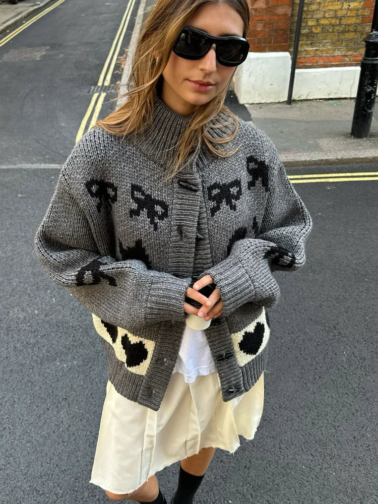 Women's O Neck Casual Knitted Soft Cardigan Fashion Long Sleeve Single-breasted Female Knitwear Autumn Chic Lady Coat