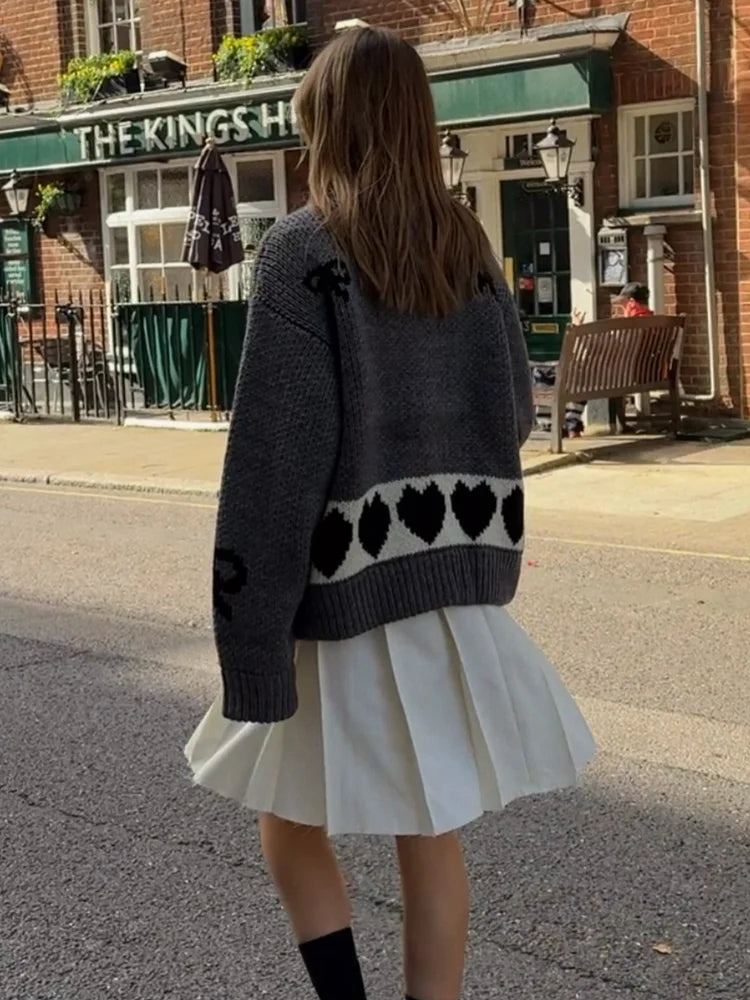 Women's O Neck Casual Knitted Soft Cardigan Fashion Long Sleeve Single-breasted Female Knitwear Autumn Chic Lady Coat