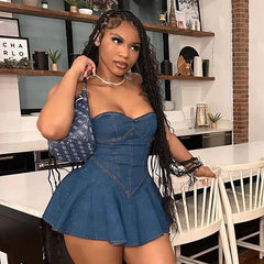 Summer Woman's Dresses Miniskirt Strapless Sexy & Club Party dress