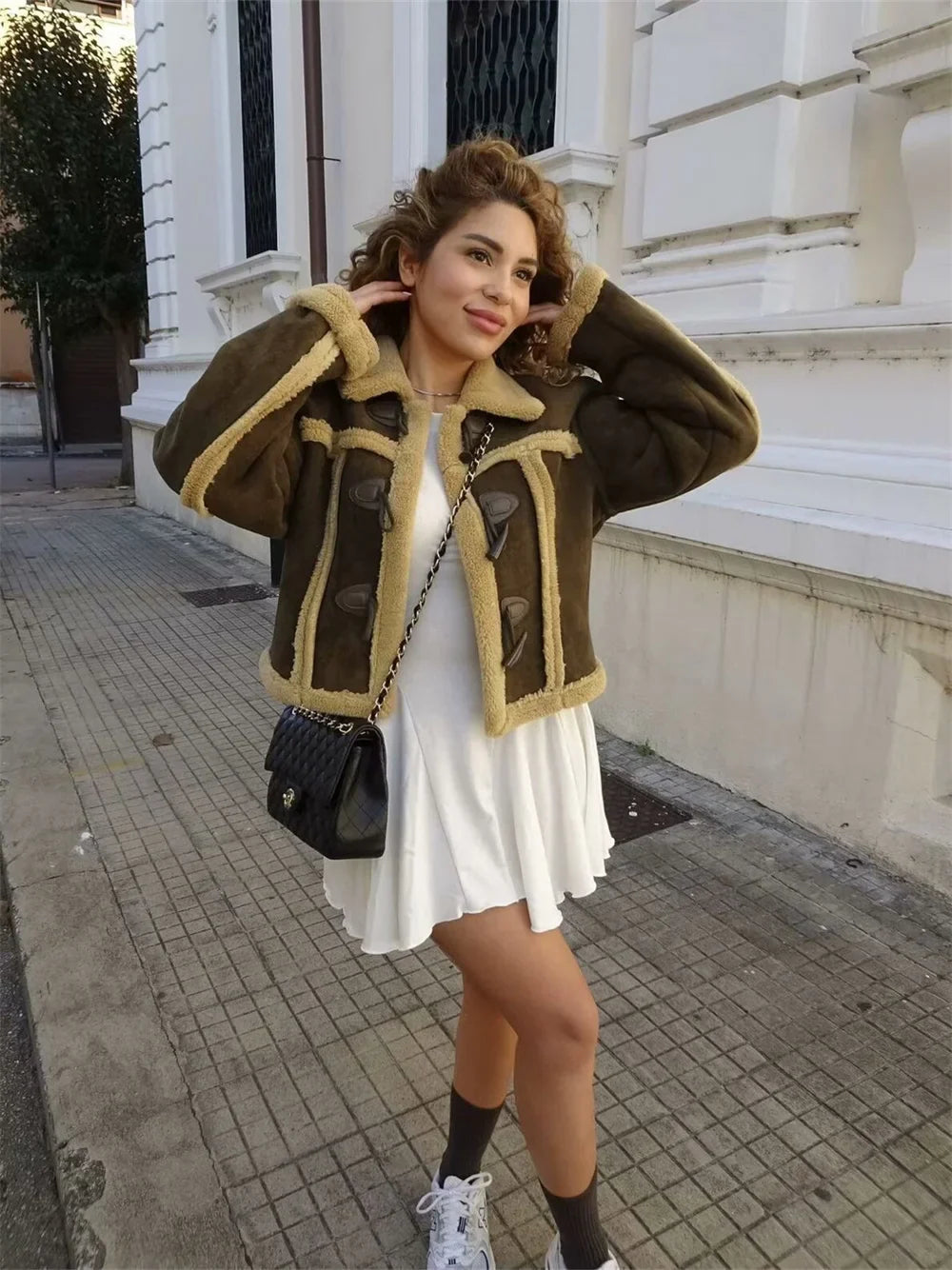 Vintage Women Jacket 2024 Ladies Wool Warm Casual Long Sleeves Thick Ropa De Mujer Knitted Jacket For Women's Clothes