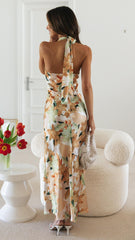 Floral Halter Maxi Dress