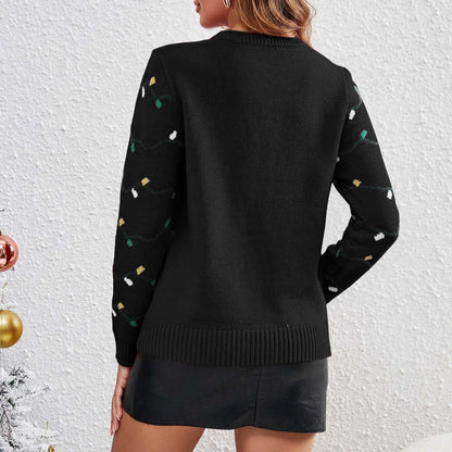 Casual Oversized Long Sleeve Kawaii Party Sweater For New Year And Christmas Sweaters-L