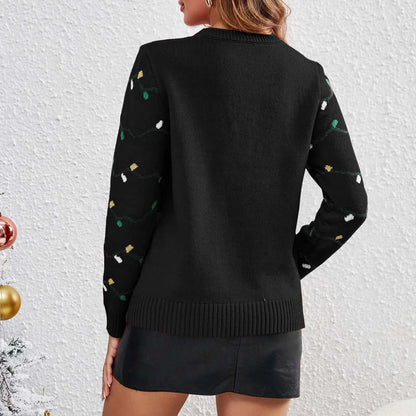 Oversized Casual Warm Long Sleeve Kawaii Party New Year Christmas Sweater Sweaters-L