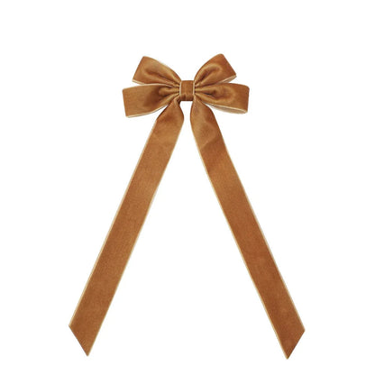 Large Velvet Wedding Long Ribbon Hair Accessory Brown 2 / 1Pcs Accessories-L