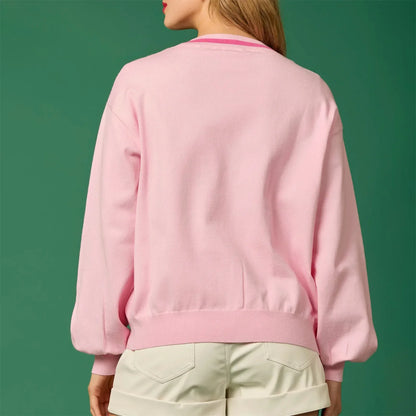 Glitter Sequin Soldier Pattern Cardigan Cardigan-241208