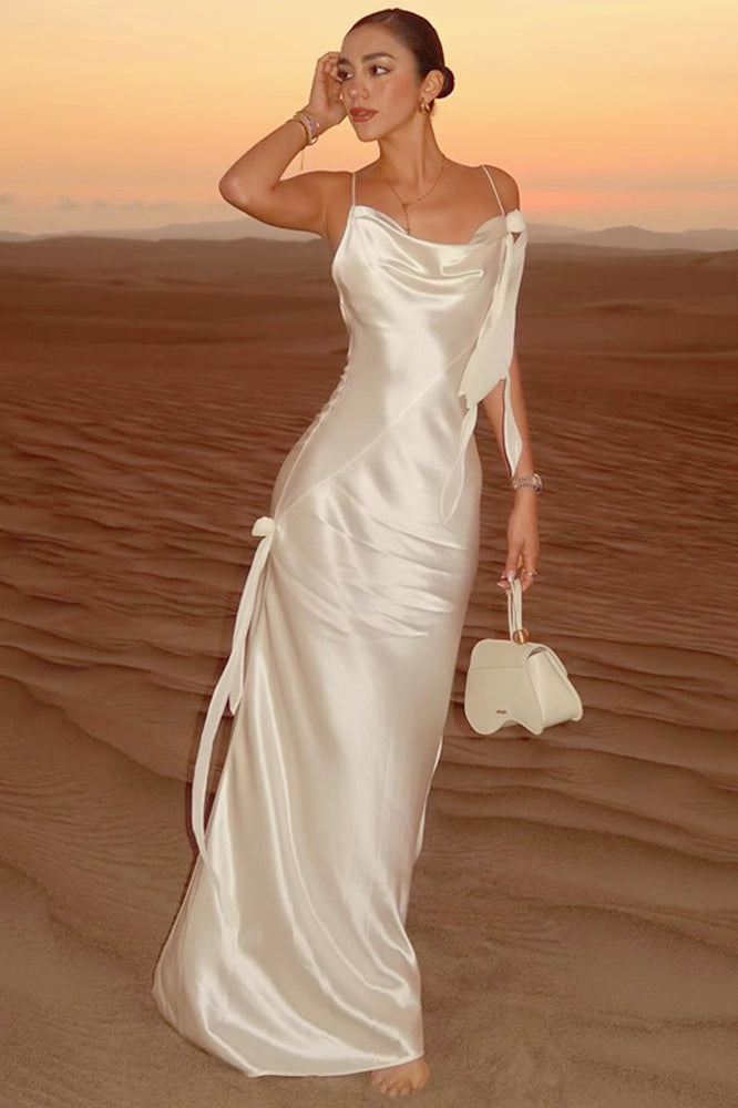 Chic Satin Maxi Slip Dress