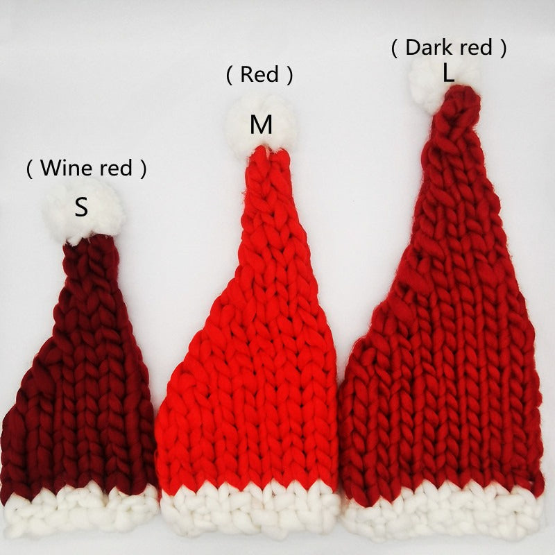 Hand Knit Santa Claus Christmas Hat