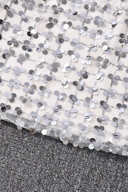 Sequin A-Line Bodycon Christmas Skirt