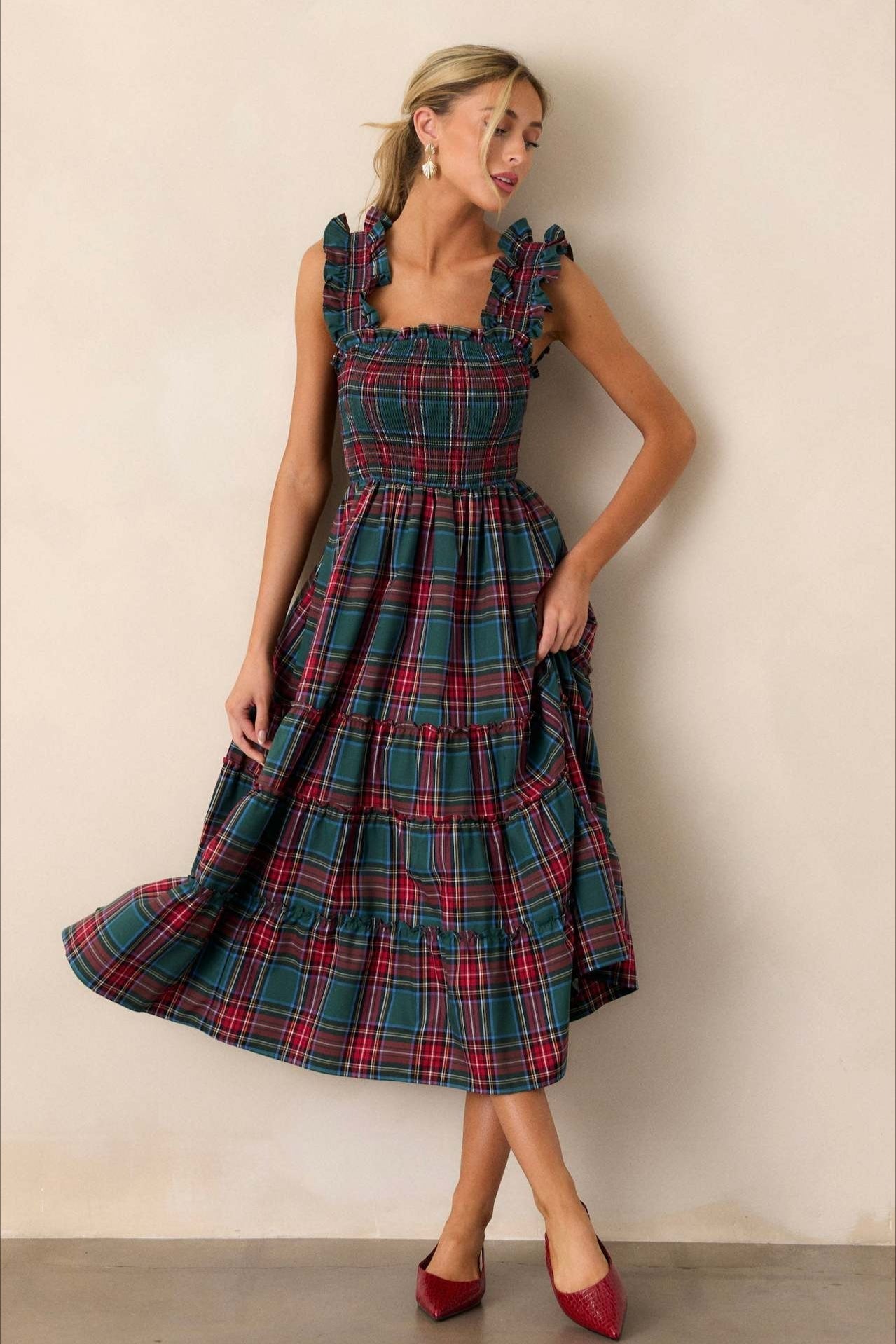 Checkered Slip Party Dress