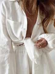 Aegean Two Piece Double Lined Shorts Set Short Sets