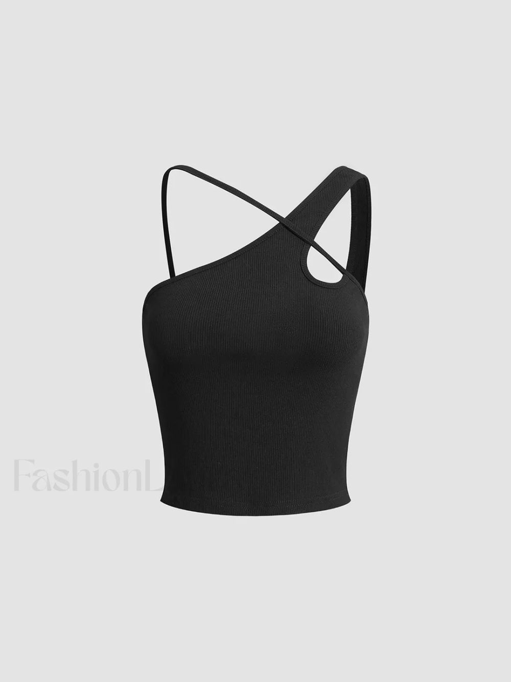 Asymmetrical Halter Tank Top Tank Tops & Camis