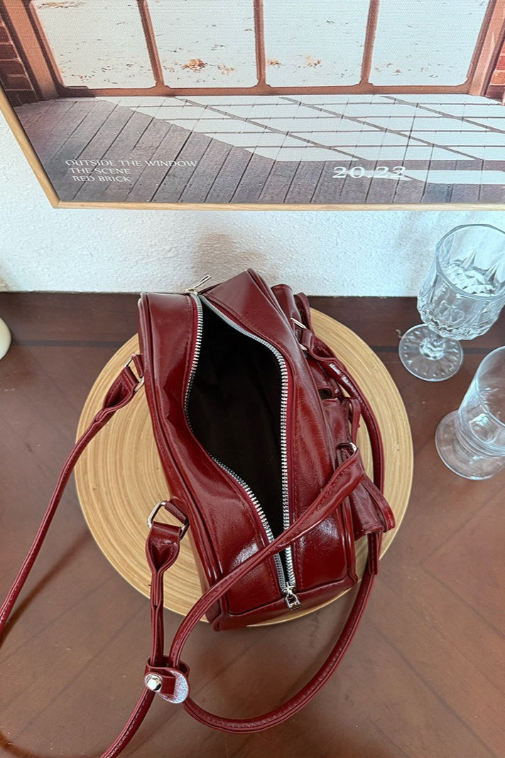 Bowknot Pillow Bowling Bag Chic Shoulder Underarm Tote Bag