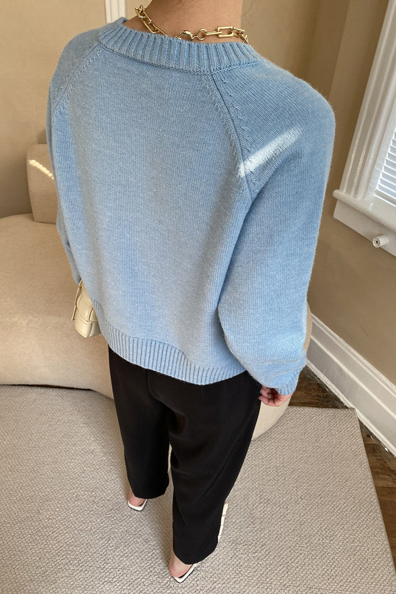 Jade Button Raglan Christmas Cardigan