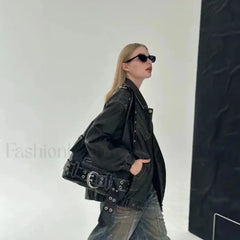 Black Y2k Vintage Trend Aesthetic Gothic Tote Bag Black