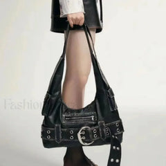 Black Y2k Vintage Trend Aesthetic Gothic Tote Bag Black