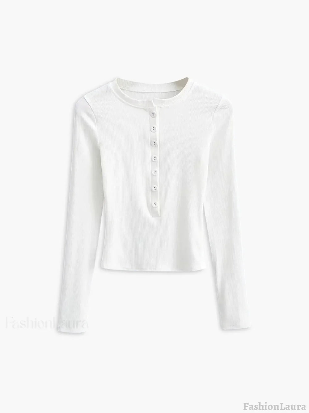 Button Down Long Sleeve Crop Shirt White / XS T Shirts