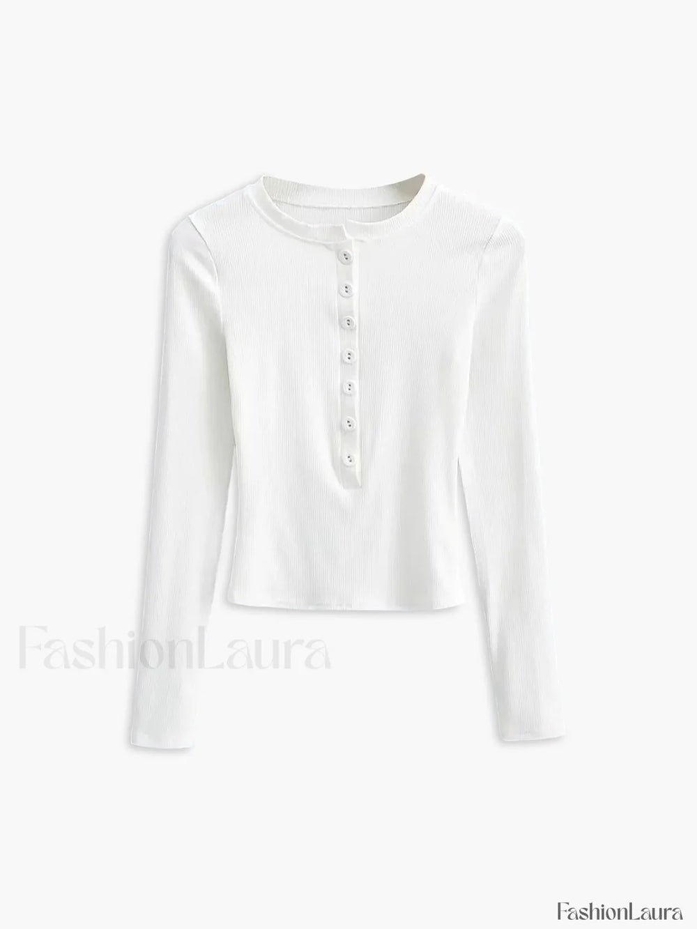 Button Down Long Sleeve Crop Shirt White / XS T Shirts