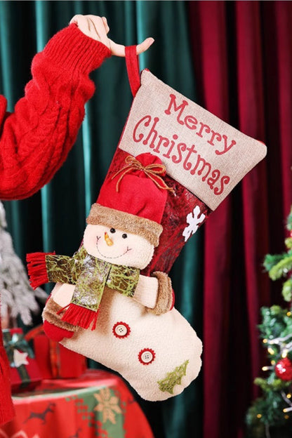 Christmas Stocking Santa Handheld Candy Gift Bag