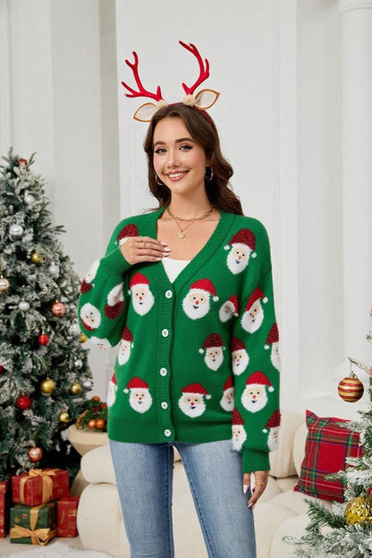 Santa Knit Christmas Cardigan