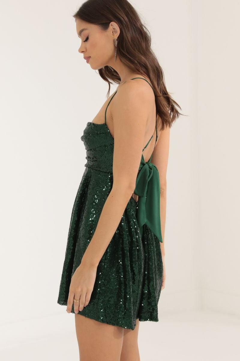 Sequin Mini Slip Dress