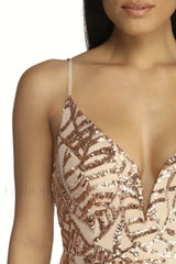 Charice Flared Stylish Geometric Sequin Dress