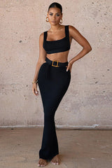 City Chic Stylish Belt Dress Set S / Black