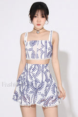 Cora Crop Top Charming + Skirt Set