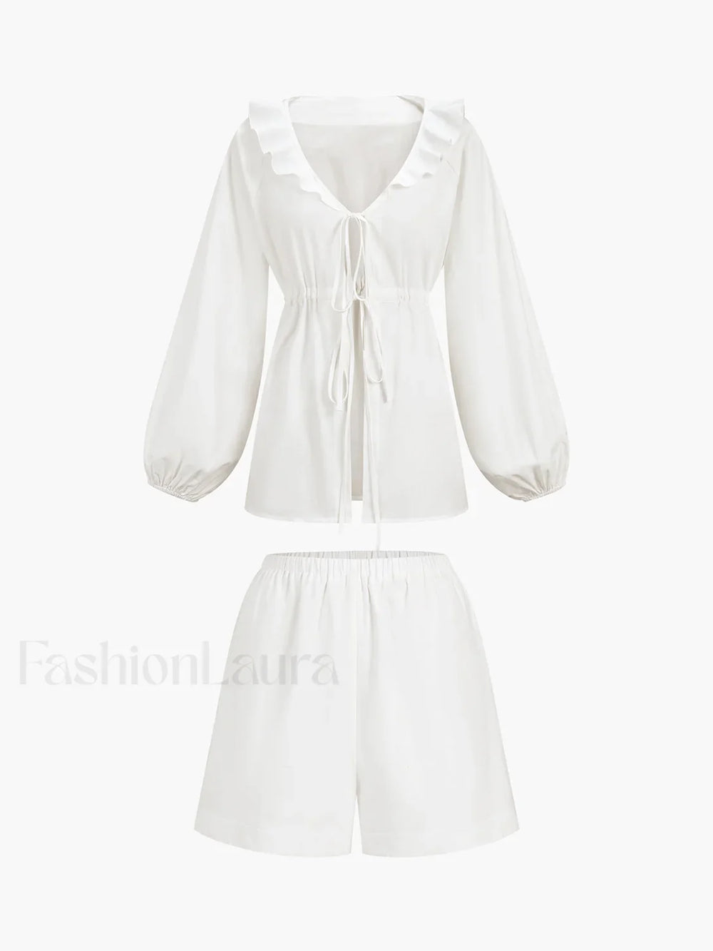 Cotton & Linen Cowgirl Melody Two Piece Shorts Set Short Sets
