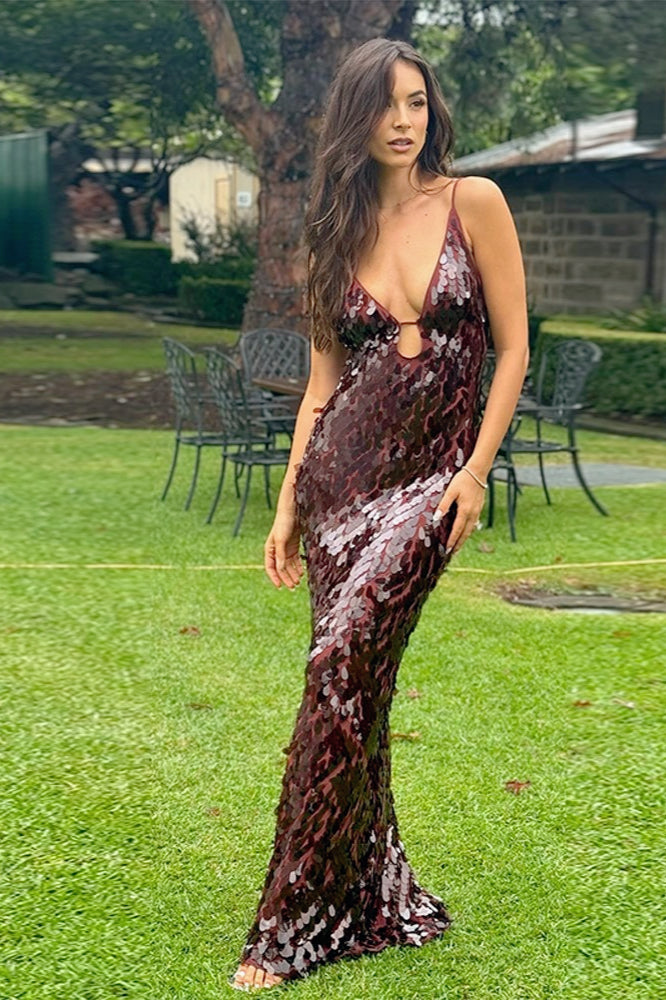 Low Cut Sleeveless Slip Dress