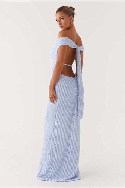 Sexy Strappy Backless Solid Bodycon Evening Maxi Sweater Dress