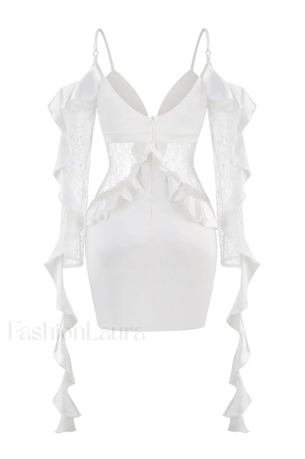 David Koma Stylish Ruffle Mini Dress