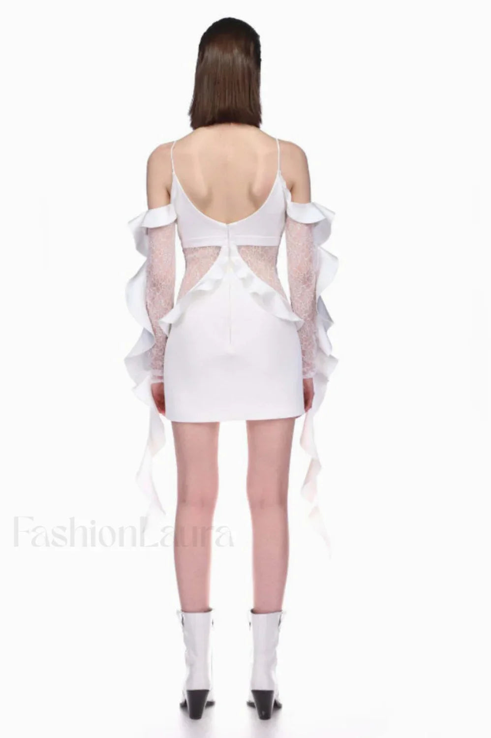 David Koma Stylish Ruffle Mini Dress