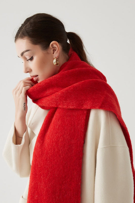 Wool Blend Blush Pink Christmas Scarf