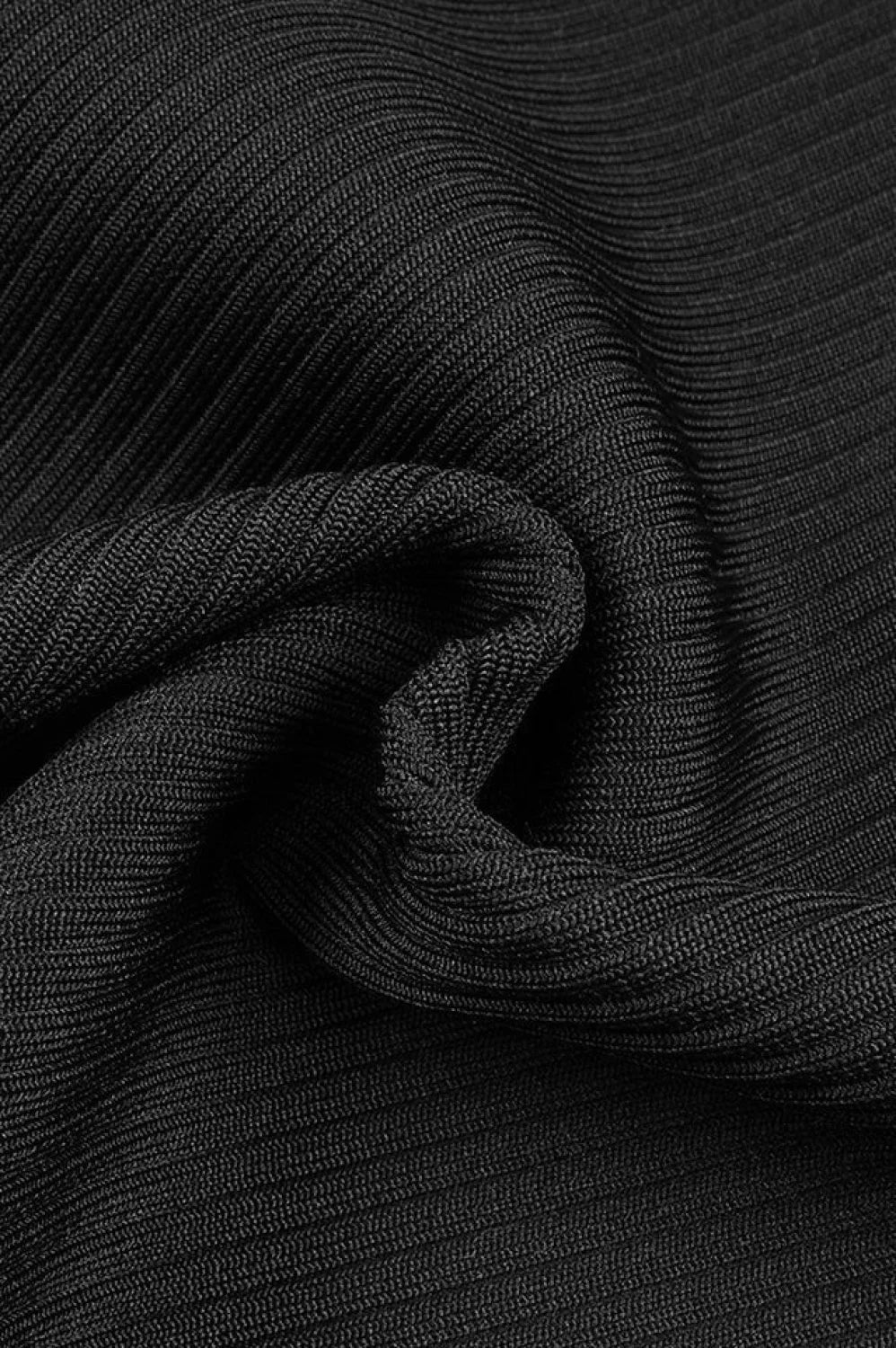 Draped Bustier Stylish Ribbed Midi Dress