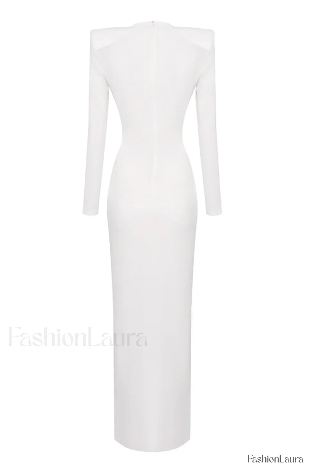 Draped Ring Detailed Charming Deep V Neck Dress