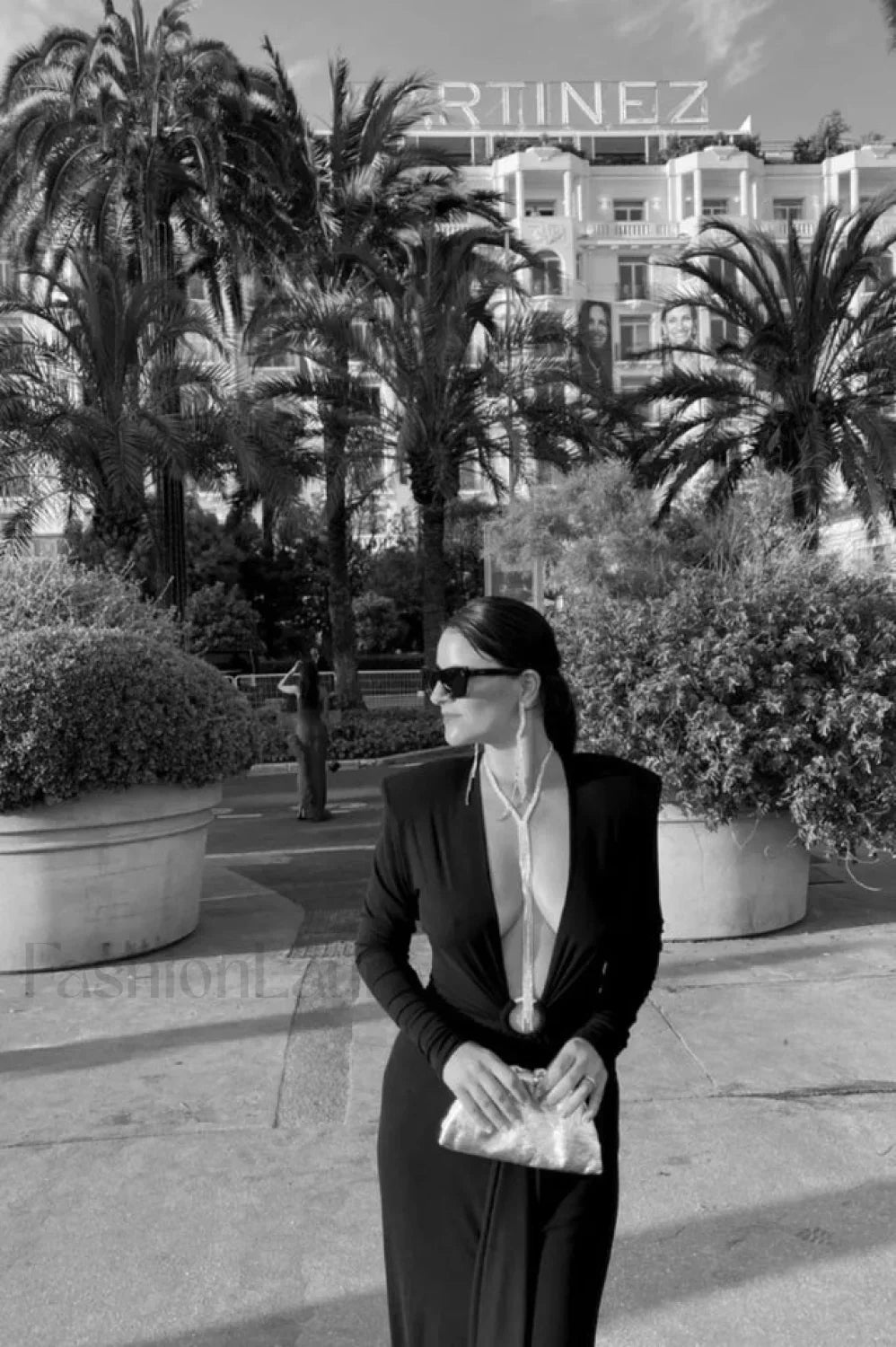Draped Ring Detailed Charming Deep V Neck Dress