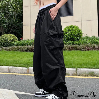 Drawstring Pocket Tech Joggers Trousers Pantalon
