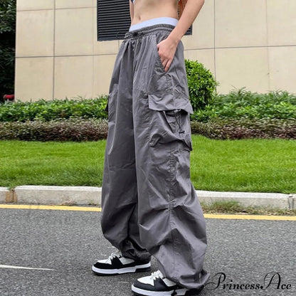 Drawstring Pocket Tech Joggers Trousers Pantalon
