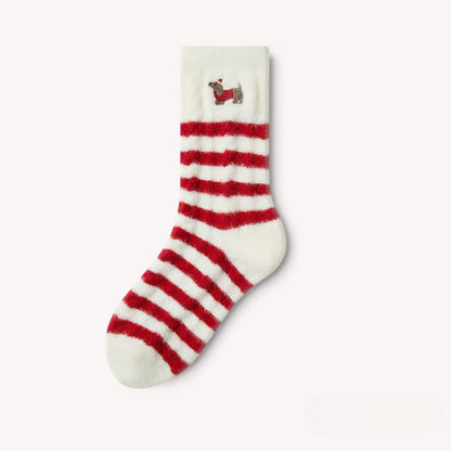 Plush Thermal Warm Floor Crew Christmas Socks