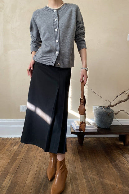 Jade Button Raglan Christmas Cardigan