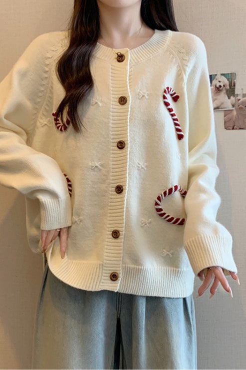 Soft Crochet Knit Christmas Cardigan