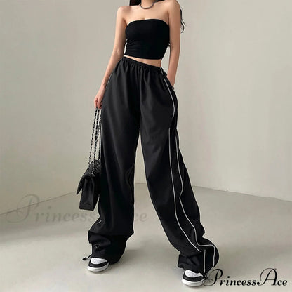 Low Waist Loose Sweatpants Vintage Parachute Pants