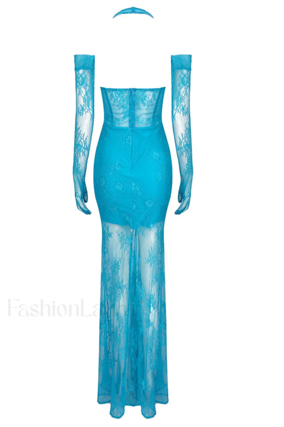 Elsa Halterneck Stylish See through Maxi Dress