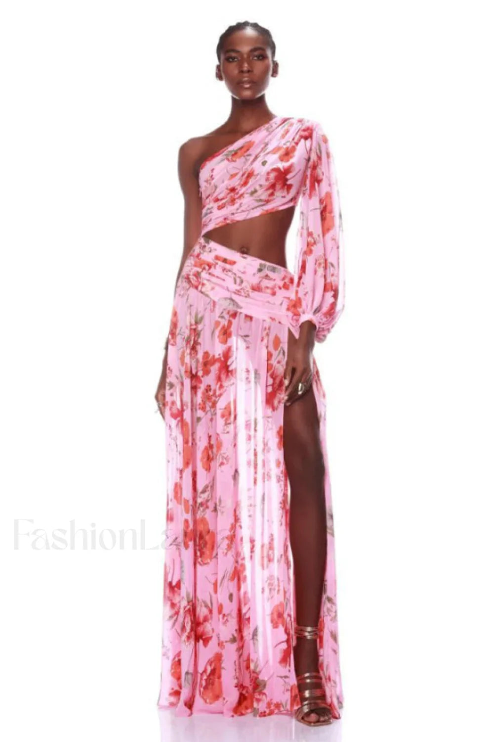 Emily Printed Stylish One Shoulder Dress