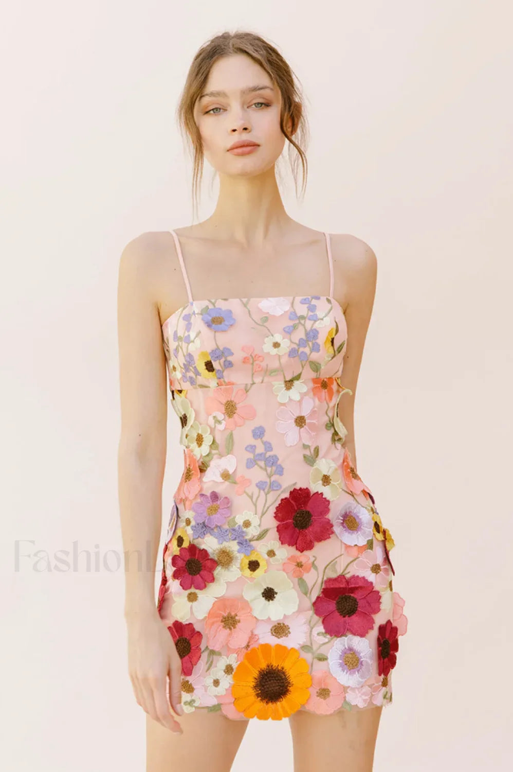 Estelle Floral Stylish Embroidered Mini Dress